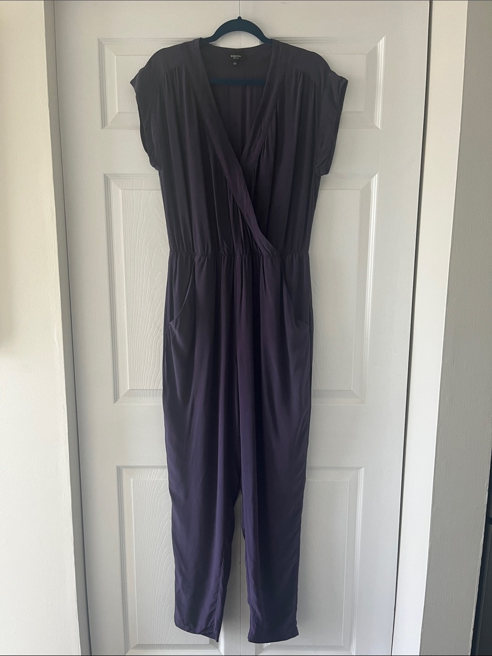Babaton 100% Silk Purple Jumpsuit